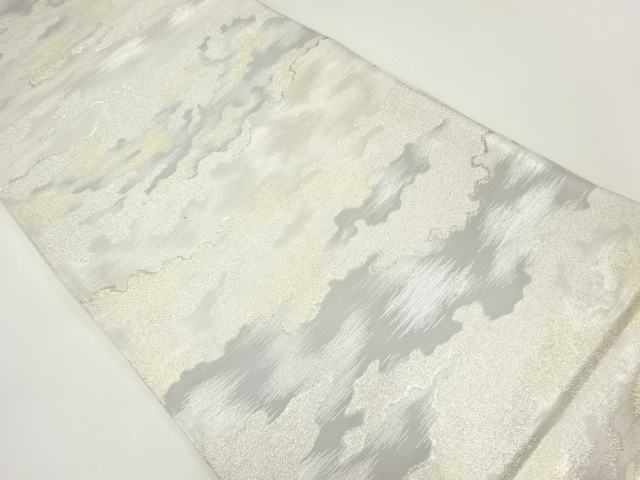 アンティーク　霞模様織り出し袋帯（着用可）